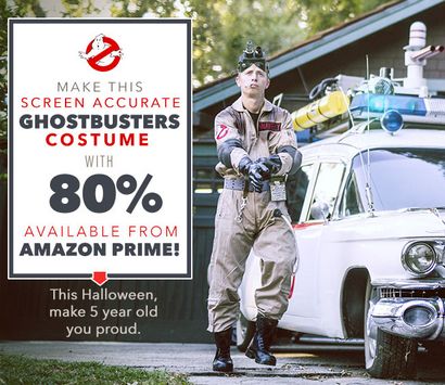 Facile, précise Ghostbusters Costume, 80% d'Amazon, Primer