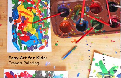 Art facile pour les enfants Peinture Crayon - Babble Dabble Do