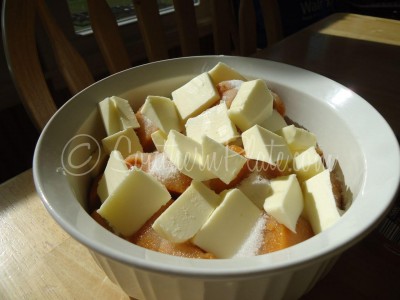 Leicht kandierte Süßkartoffeln, Süd-Platte