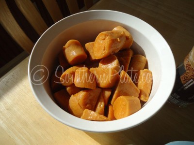 Leicht kandierte Süßkartoffeln, Süd-Platte