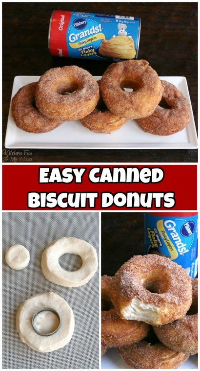 Facile Biscuit en conserve Donuts - Cuisine Fun With My 3 Sons