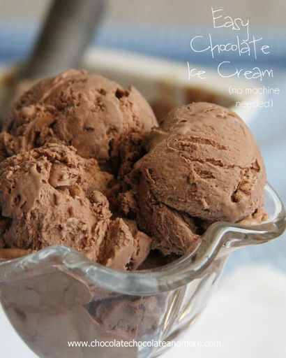 Facile Crème glacée au chocolat - Chocolat au chocolat et plus!