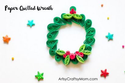 Facile Boule de Noël - Papier Quilled Couronne