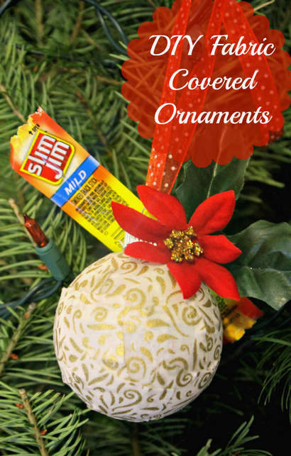 Einfacher DIY Stoff bespannt Ornament Tutorial #SlimJimYourHoliday