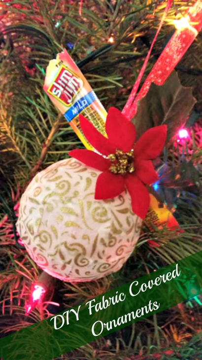 Einfacher DIY Stoff bespannt Ornament Tutorial #SlimJimYourHoliday