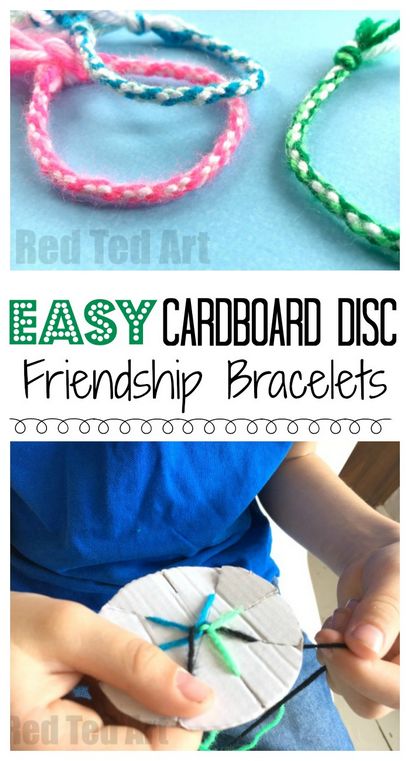 Facile Bracelets d'amitié avec carton Loom - Red Ted Art - Blog de