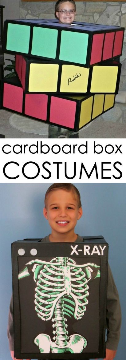 Costumes d'Halloween facile Boîte en carton - réalité écrite
