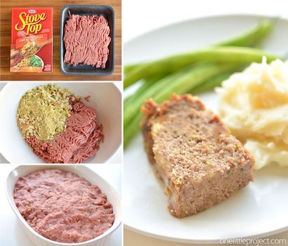 Pain de viande facile Recette avec seulement 3 ingrédients - Best Meat Loaf jamais!
