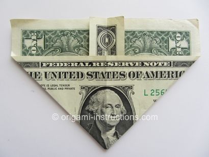 Faltanleitung Easy Money Origami Herz - Wie man Dollarschein Origami Herz