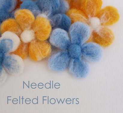 Facile Needle Felted Fleurs, Happy me Craft facile Needle Felted Fleurs