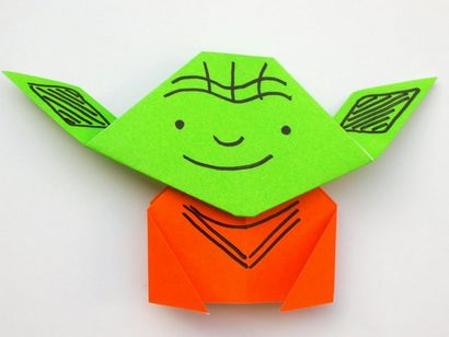 Facile Origami Yoda Tutoriel, Rose Stripey chaussettes