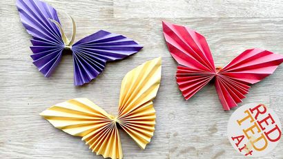 Facile papier papillon - rouge Ted Art - s Blog (facile papillon de papier) Facile papier papillon - rouge Ted Art - Blog s