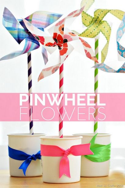EASY PINWHEEL FLOWERS - Mad in Crafts