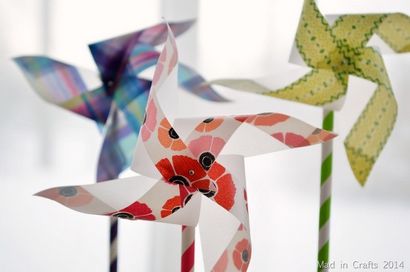 EASY PINWHEEL FLOWERS - Mad in Crafts