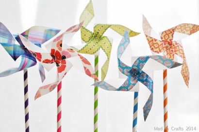 EASY PINWHEEL FLOWERS - Mad in Crafts