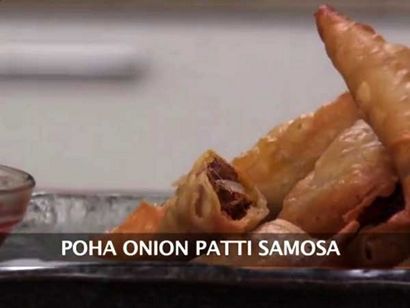 Facile Poha Onion Patti Samosa