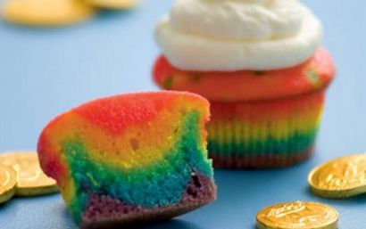 Einfache Regenbogen Cupcakes Rezept