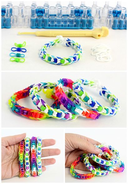 Facile Métier à tisser arc-en-Bracelet avec perles Perler - barbote - Babbles