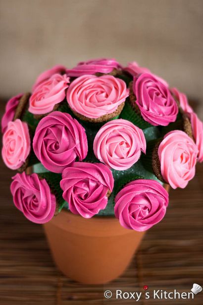 Facile Bouquet Petit gâteau rose dans un pot - Roxy - Kitchen
