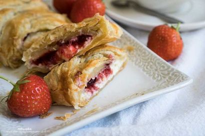 Facile fraise fromage à la crème danoise - Prêt en 30 minutes!