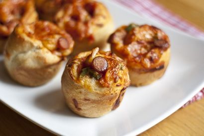 Facile Stuffed Pizza Muffins, My Little Gourmet