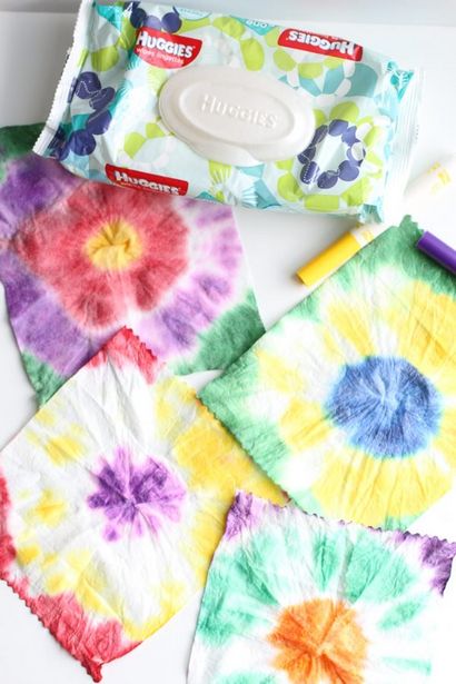 Easy Tie Dye Art avec des lingettes pour bébé - je peux apprendre à mon enfant! (lingettes) Easy Tie Dye Art avec des lingettes pour bébé - je peux apprendre à mon enfant!