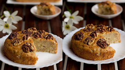 Eggless Banana Walnut Cake, Comment faire le gâteau eggless Banana