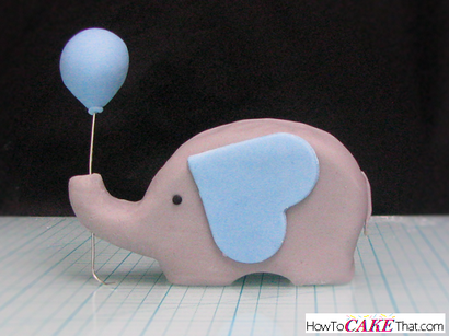 Elefant und Ballon-Fondant Topper - Wie CAKE Zu diesem