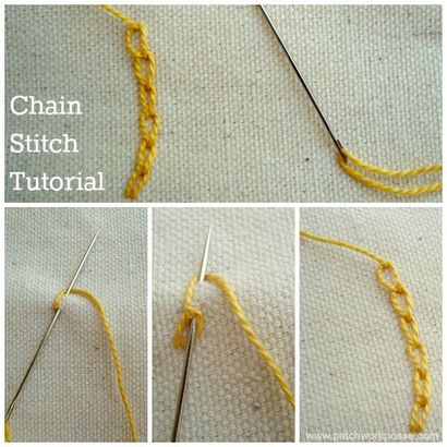 Stitches broderie chaîne point Tutorial