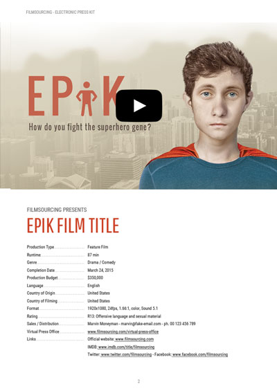 EPK, Electronic Press Kit Tutorial - Kostenlose Vorlagen für Film