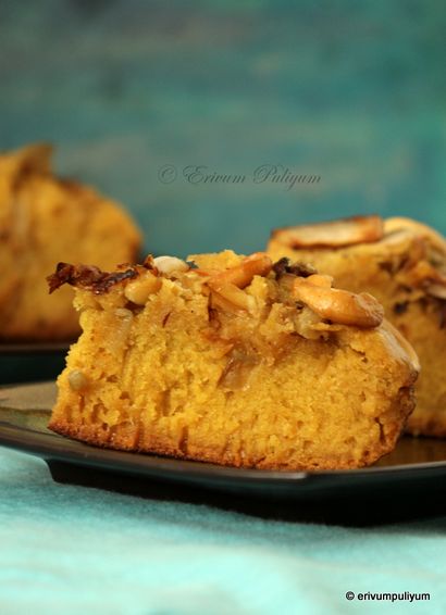 Erivum Puliyum Kalathappam, Gedämpfte süße Reiskuchen, Traditionelle Malabar Snack-Kuchen