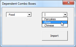 Excel VBA dépendants zones de liste déroulante - EASY macros Excel