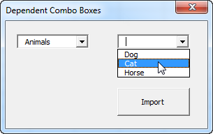 Excel VBA dépendants zones de liste déroulante - EASY macros Excel