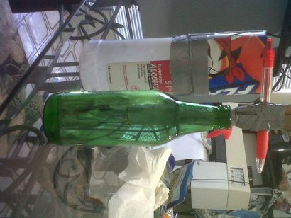 BOUTEILLE DE VERRE FAKE (comment faire du verre de rupture) BOUTEILLE FAKE DE VERRE