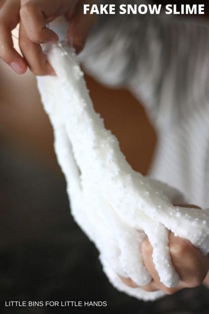 Kunstschnee Slime Rezept für Winter-Wissenschaft Aktivitäten