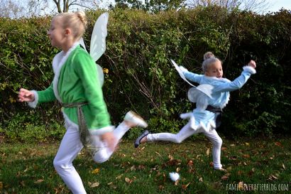 Famille Ever After costumes faits maison Tinkerbell et Pervenche