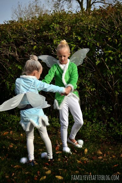 Famille Ever After costumes faits maison Tinkerbell et Pervenche