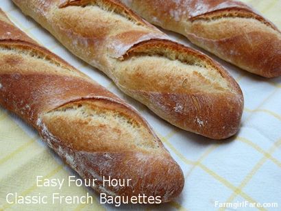 Farmgirl Fare Einfach Französisch-Brot-Rezept Vier-Stunden-Klassiker Pariserer Tag Baguettes (Baguette Normal)