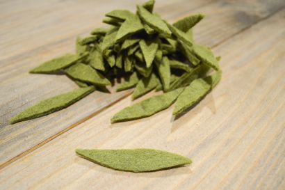 Felt Olive Leaf Garland, Little Red Brick House