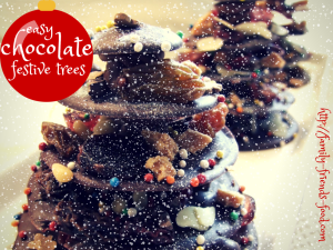 Festliche Schokolade (Weihnachten) Bäume - einfach selbst gemachte Geschenke!