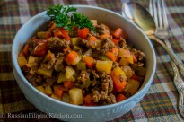 Filipino Beef Giniling - Russisch Filipino Küche