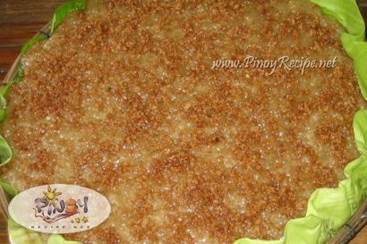 Recette philippine Biko (gâteau de riz au caramel Toppings) - Recettes Portail des Philippines