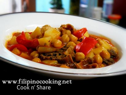 Filipino Callos (Rindfleisch Kutteln), Koch n - Teilen - World Küche