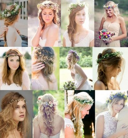 Couronnes de fleurs, cheveux simplement Peachy Event Design - Planification