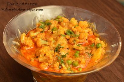 Fleur Batata Rassa bhaji, choux-fleurs Curry, Recettes Maharashtrian
