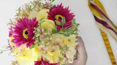 Fleur Fille Pomander Baguette de mariage bricolage, studio tricot