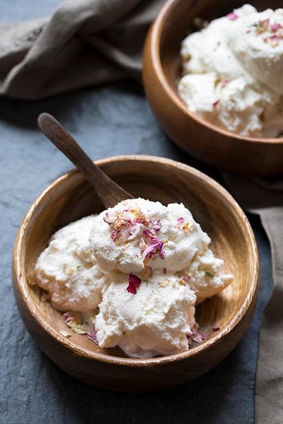 Crème glacée Fleur-Infused (permettre aux saveurs de se développer) Crème glacée Fleur-Infused