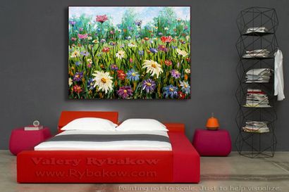 Fleurs peinture à l'huile (couleur) Fleurs sauvages Fleurs sauvages peinture à l'huile