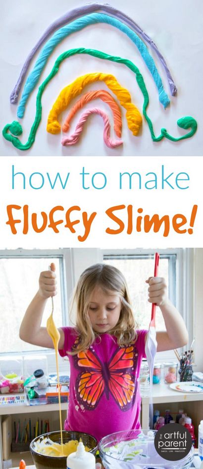 Recette Fluffy Slime - Comment faire un arc-en-Fluffy de Super Slime à la maison