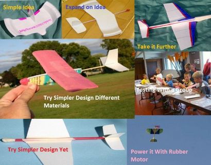 Schaumstoffplatte und Plastikstroh Gliders, Idee-Inspire